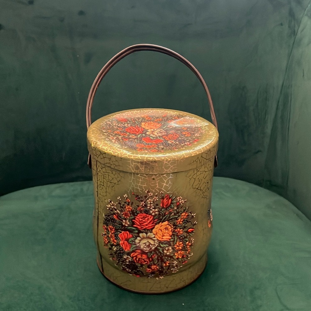 Vintage British Tin Cookie Jar